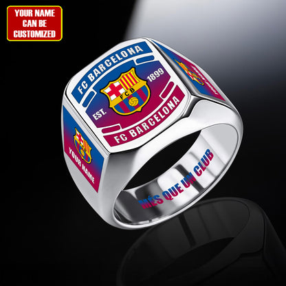 Barca FC Custom Name Classic Design Ring
