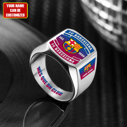 Barca FC Custom Name Classic Design Ring