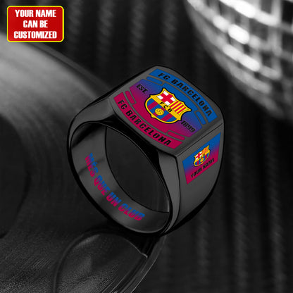 Barca FC Custom Name Classic Design Ring