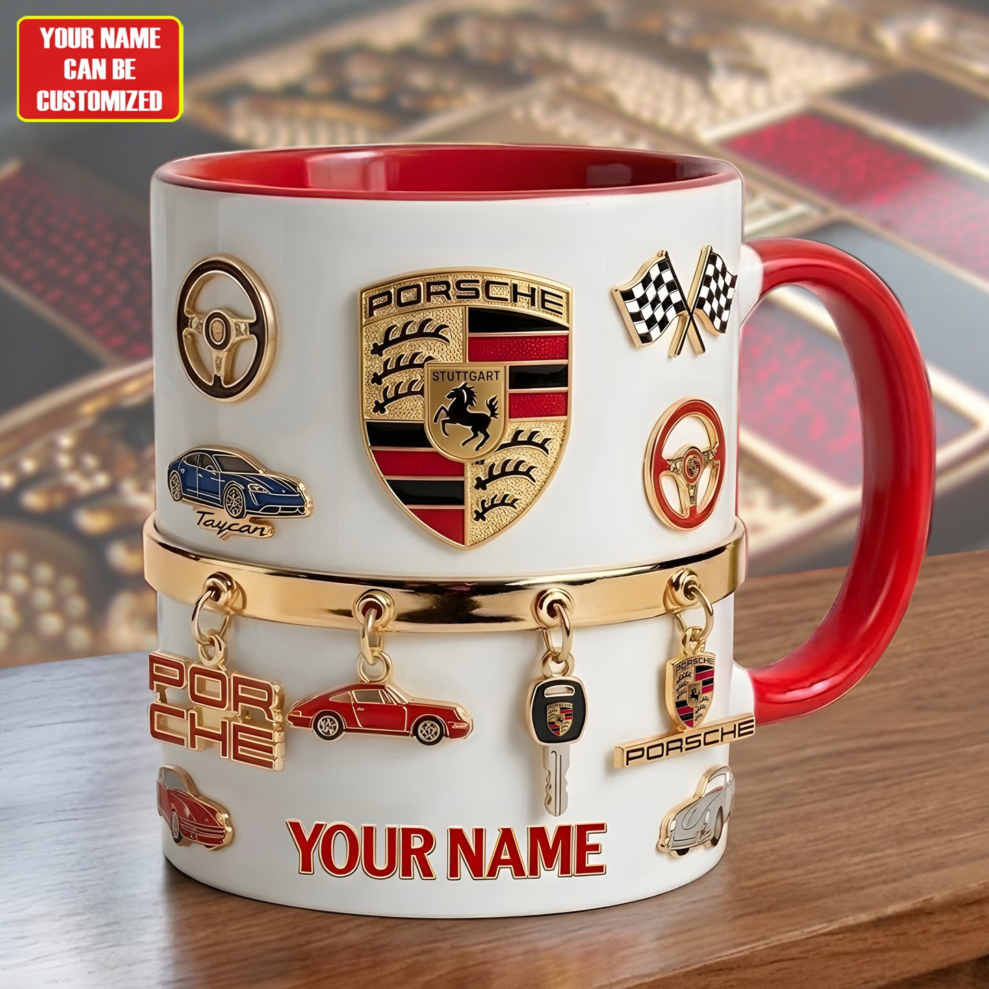 Personalized Pors Accent Mug , Cream Mug Gifts , Holiday Gifts