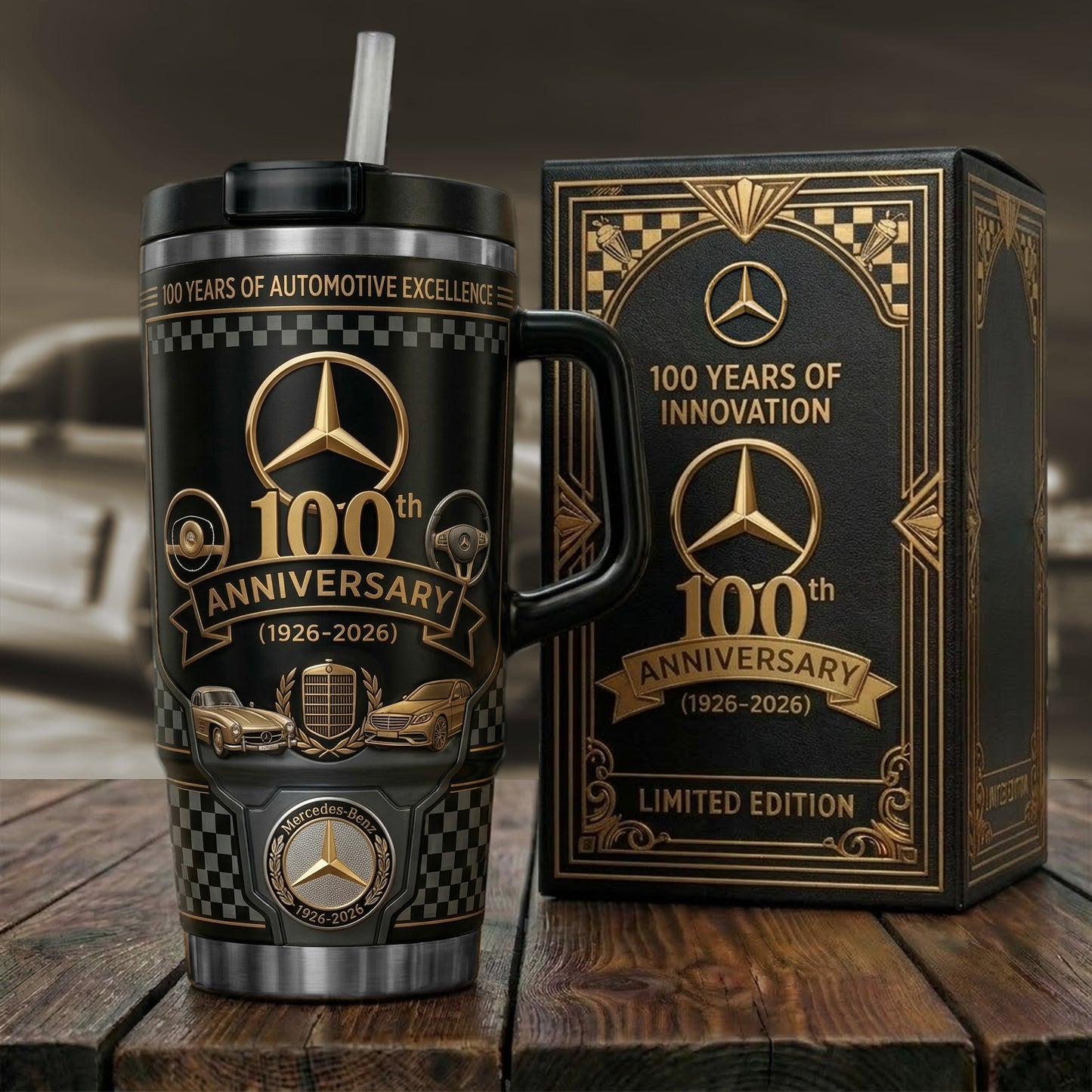 Merc 100th Anniversary Insulated Tumbler 30oz 40oz (1926-2026)