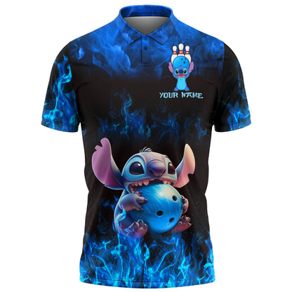 Personalized Name ST Bowling Fire All Over Printed Unisex Shirt Q130502