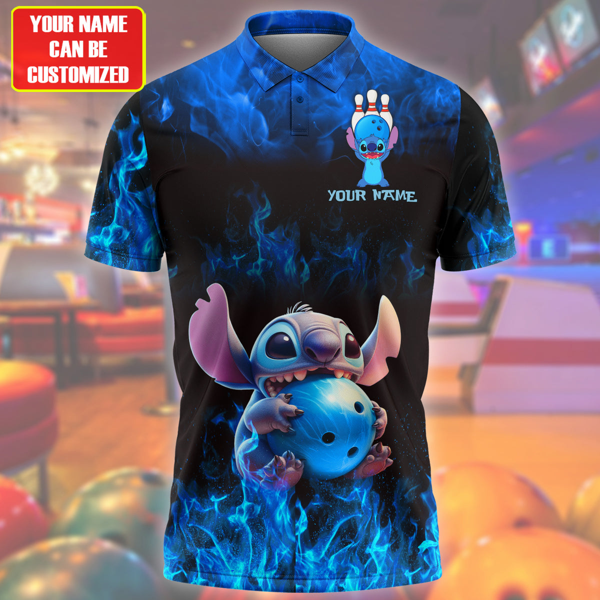 Personalized Name ST Bowling Fire All Over Printed Unisex Shirt Q130502