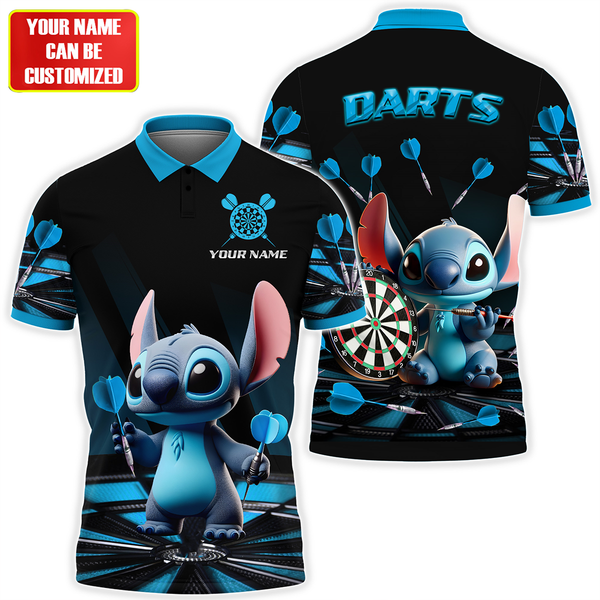 Personalized Name St Darts Q3 Teal Version All Over Printed Unisex Shirt Q130503