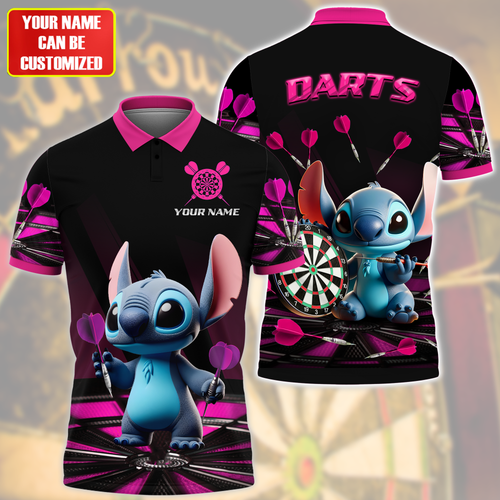 Personalized Name St Darts Q3 Pink Version All Over Printed Unisex Shirt Q130503