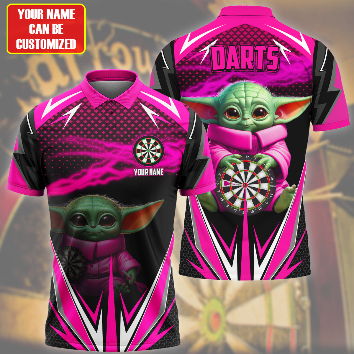 Personalized Name Yd Darts Q5 Pink Version All Over Printed Unisex Shirt Q130505