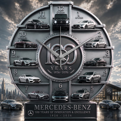 Merc 100 Years Anniversary Home Decorative 3D Visual Effect Acrylic Wall Clock (1926-2026)