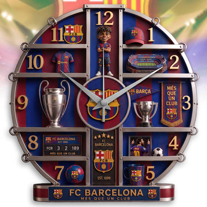 Barca FC Home Decorative 3D Visual Effect Acrylic Wall Clock