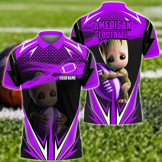 Personalized Name Gr Football Purple Version All Over Printed Unisex Shirt Q130607