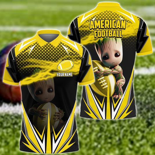 Personalized Name Gr Football Yellow Version All Over Printed Unisex Shirt Q130607