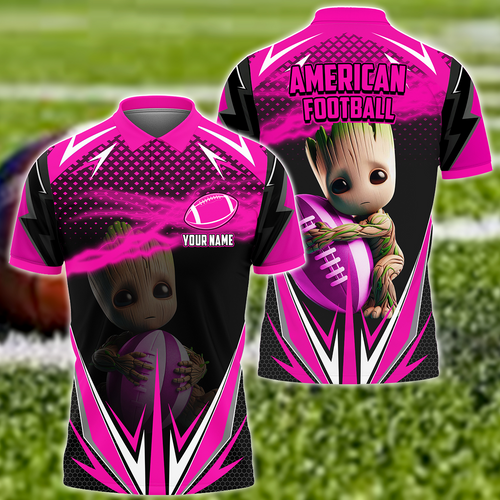 Personalized Name Gr Football Pink Version All Over Printed Unisex Shirt Q130607
