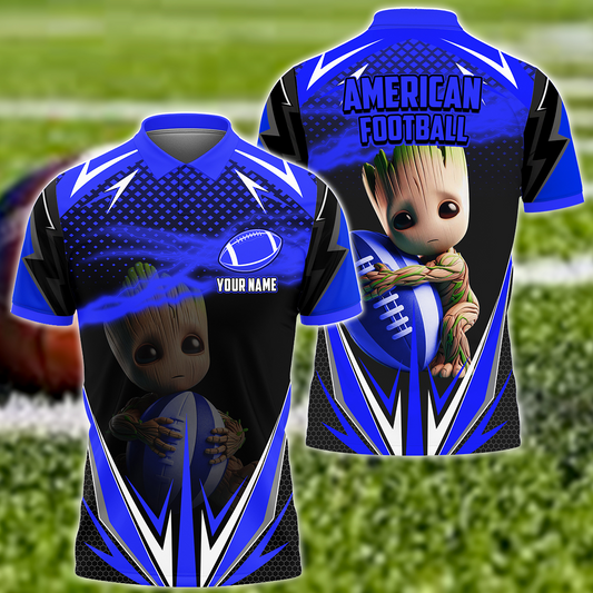 Personalized Name Gr Football Blue Version All Over Printed Unisex Shirt Q130607