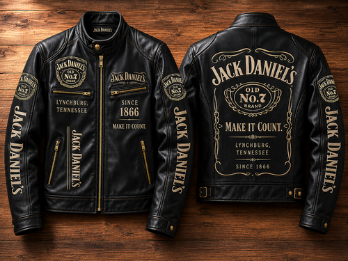 Jack Dani Since 1866 Vintage Collar Leather Jacket