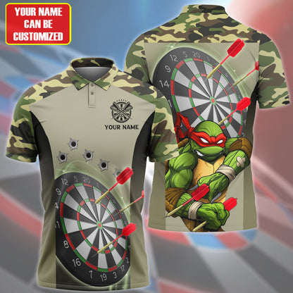Personalized Name TMNT Darts Camo Version All Over Printed Unisex Shirt Q130703