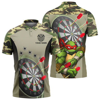 Personalized Name TMNT Darts Camo Version All Over Printed Unisex Shirt Q130703