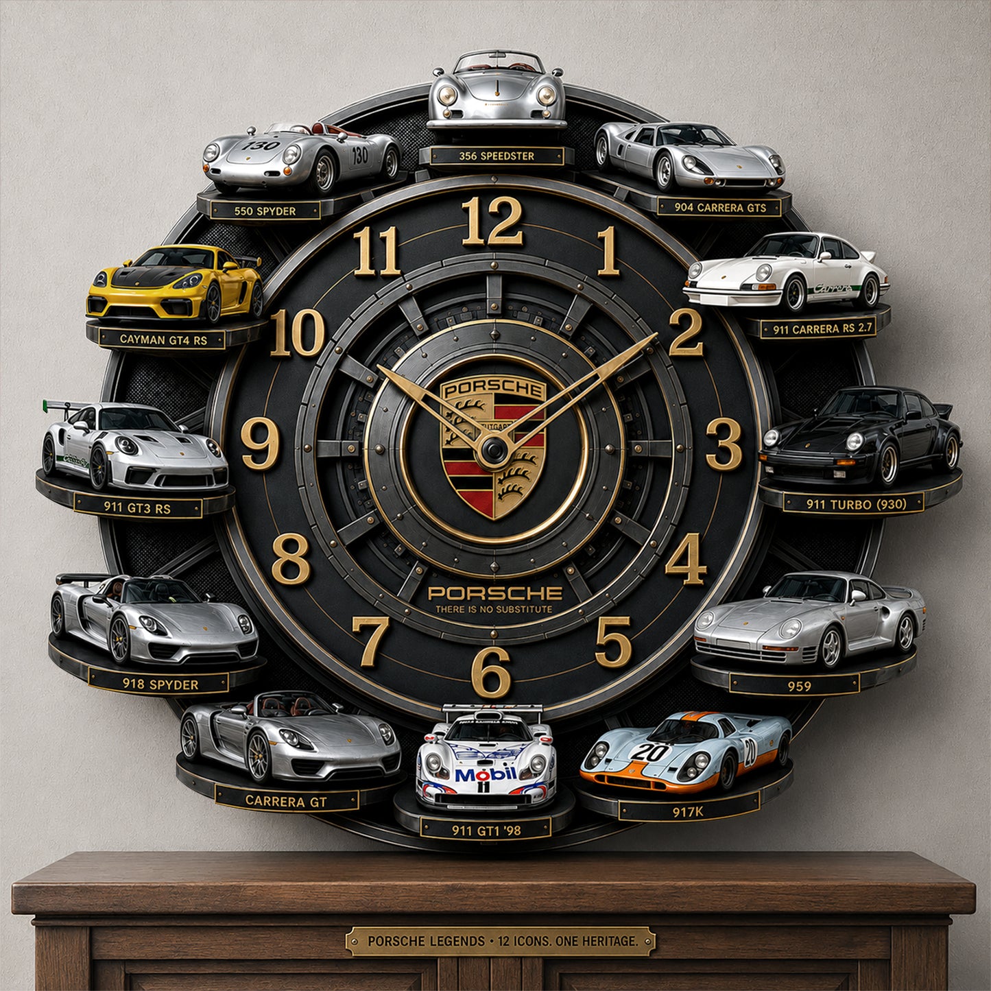 Pors History Home Decorative 3D Visual Effect Acrylic Wall Clock