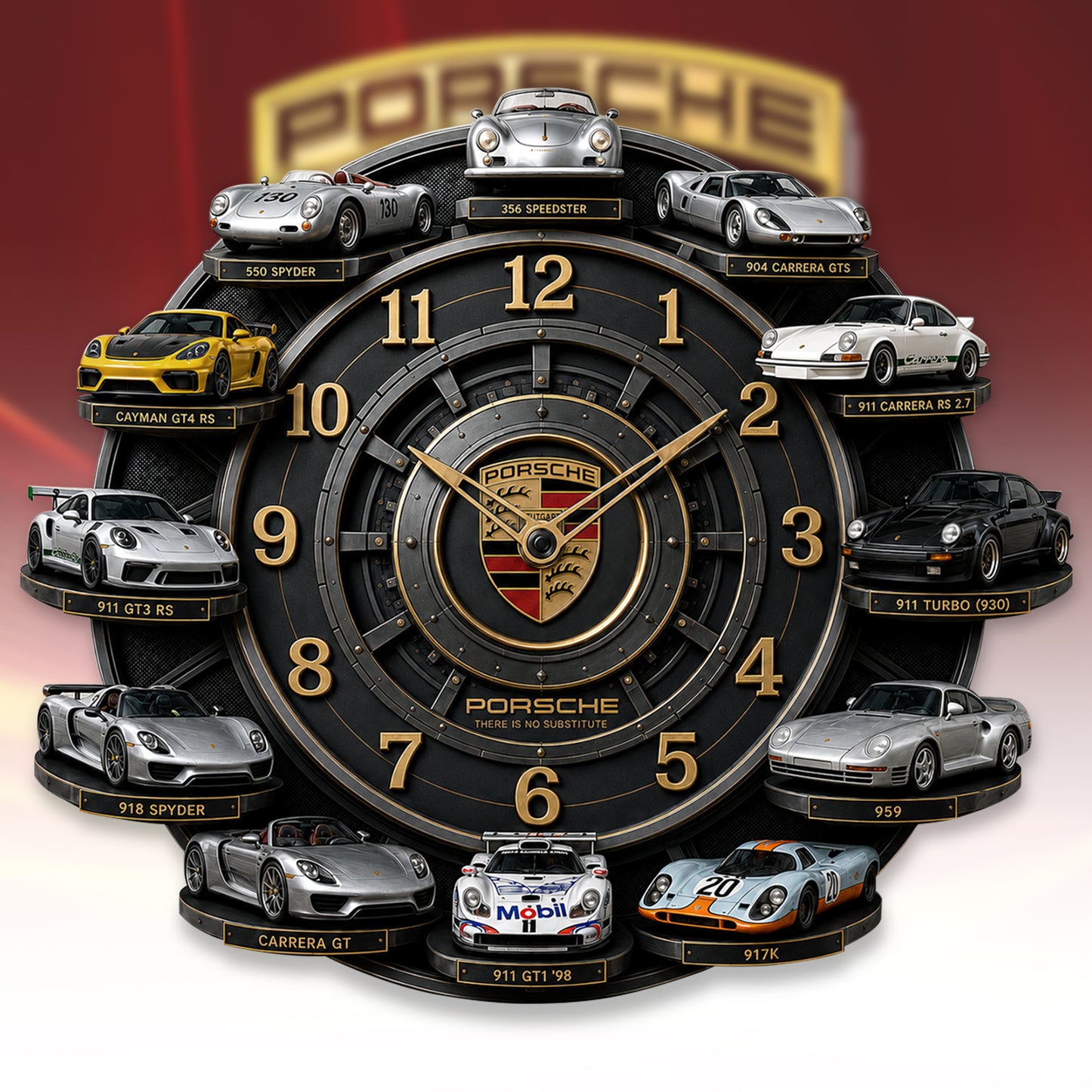 Pors History Home Decorative 3D Visual Effect Acrylic Wall Clock