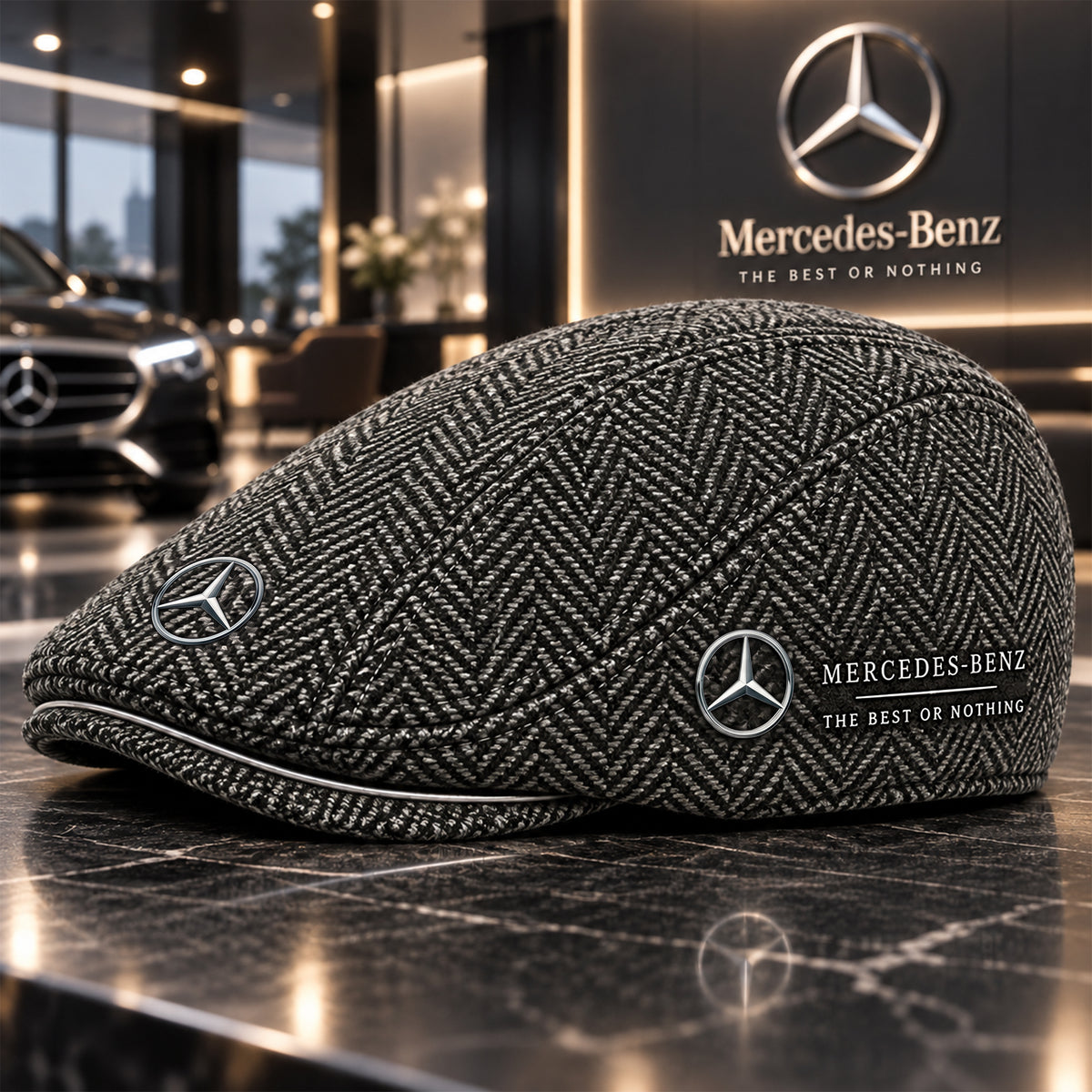Merc Luxury Herringbone 2026 Ivy Cap, Flat Cap