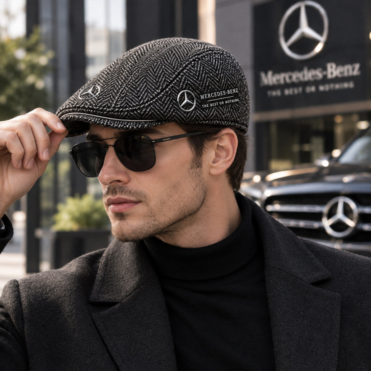 Merc Luxury Herringbone 2026 Ivy Cap, Flat Cap