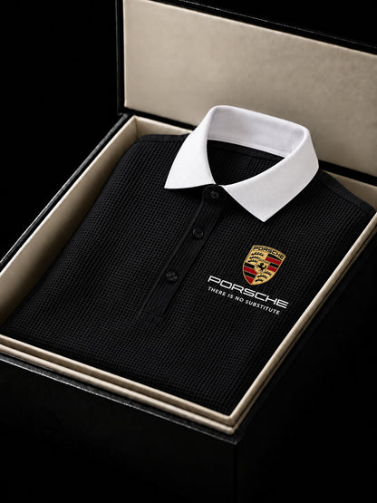Personalized Pors Waffle Knit 2026 Polo Shirt