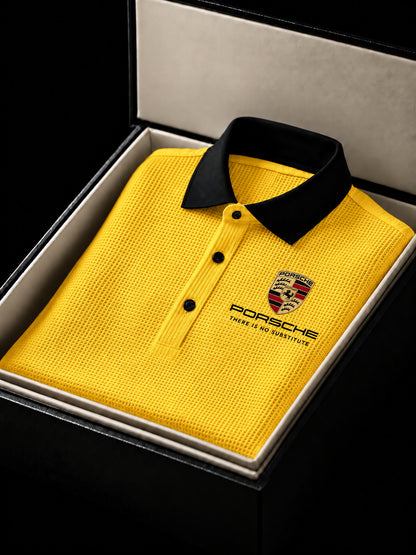 Personalized Pors Waffle Knit 2026 Polo Shirt