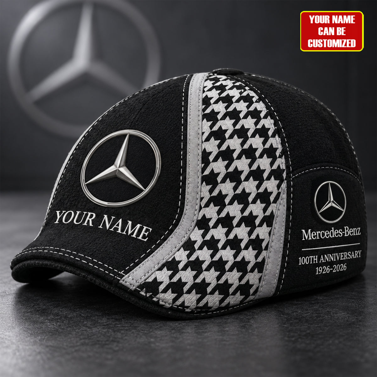 Personalized Merc 100TH Anniversary Ivy Cap, Flat Cap (1926-2026)