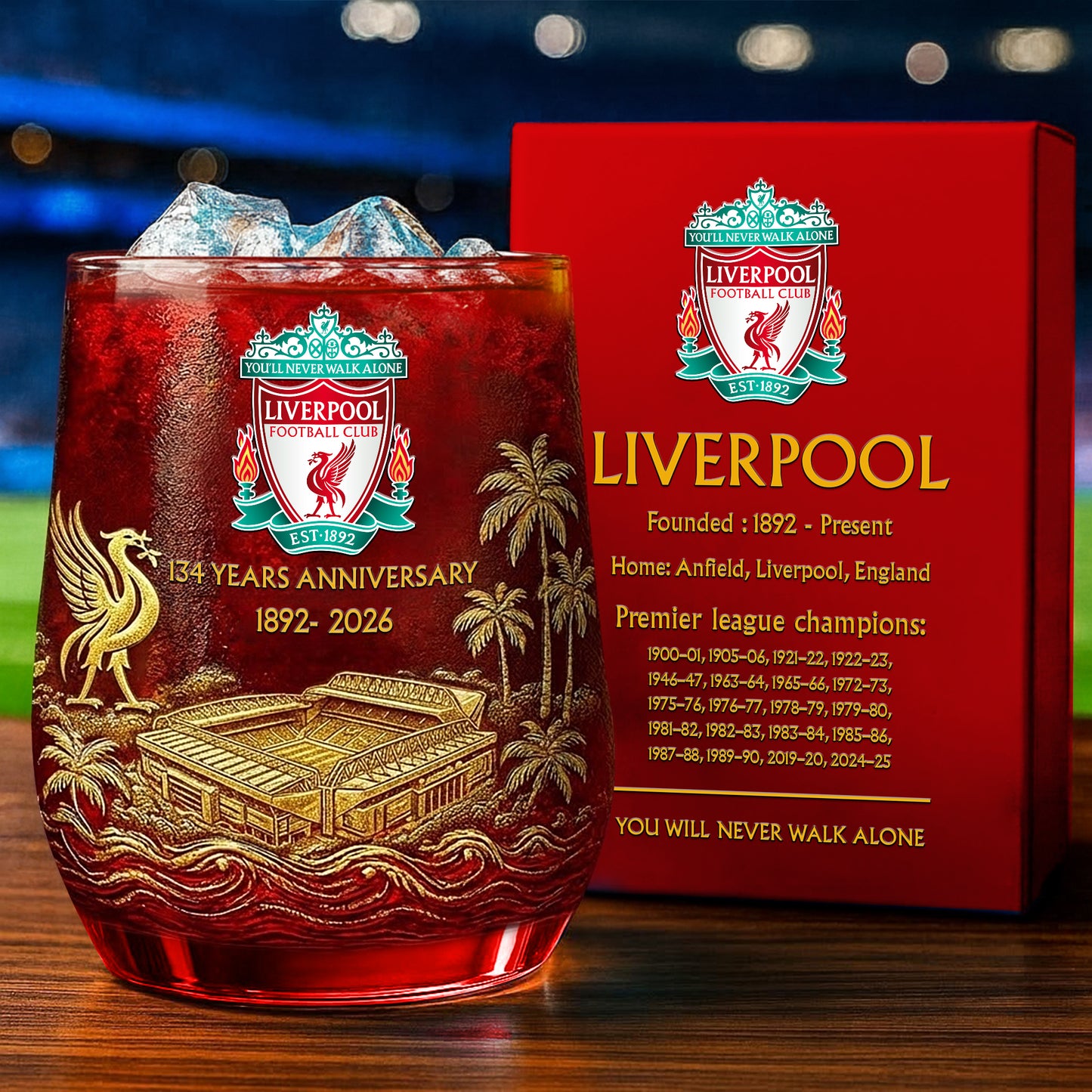 Personalized LVP 134 Years Anniversary Whisky , LVP Whiskey Glass V5