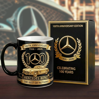 Merc 100th Anniversary Accent Mug , Cream Mug Gifts , Holiday Gifts