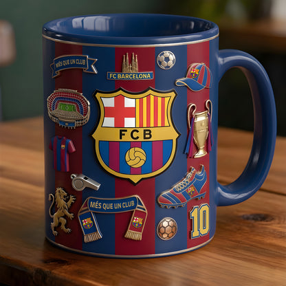 Barca FC Accent Mug , Cream Mug Gifts , Holiday Gifts