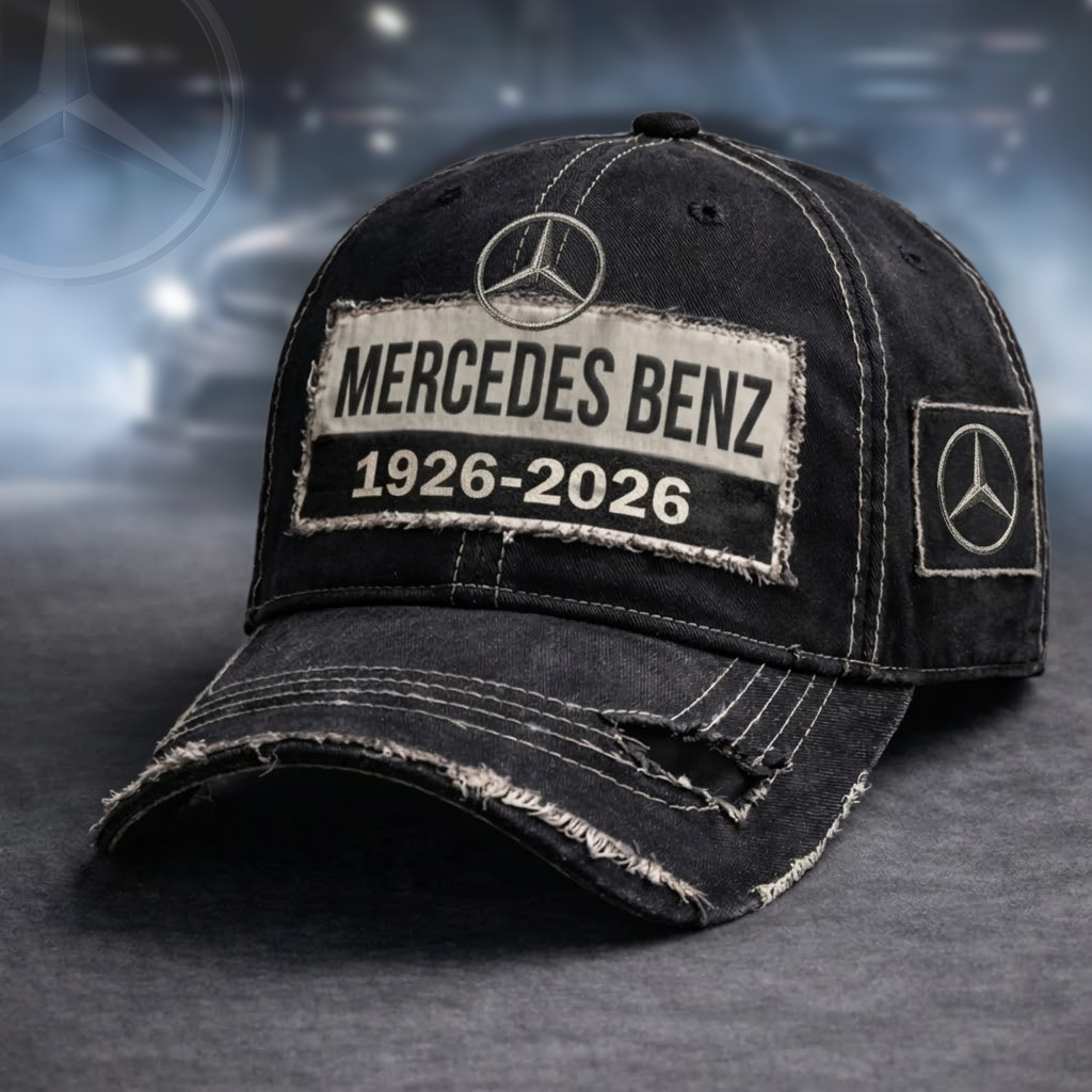 Merc 100th Anniversary Black Denim Vintage Classic Cap (1926-2026)