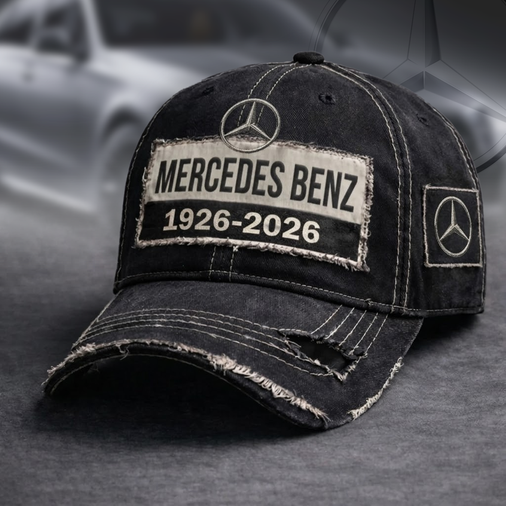 Merc 100th Anniversary Black Denim Vintage Classic Cap (1926-2026)