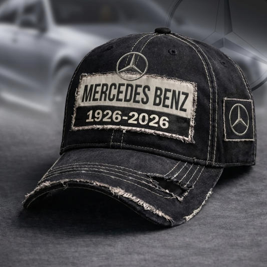 Merc 100th Anniversary Black Denim Vintage Classic Cap (1926-2026)
