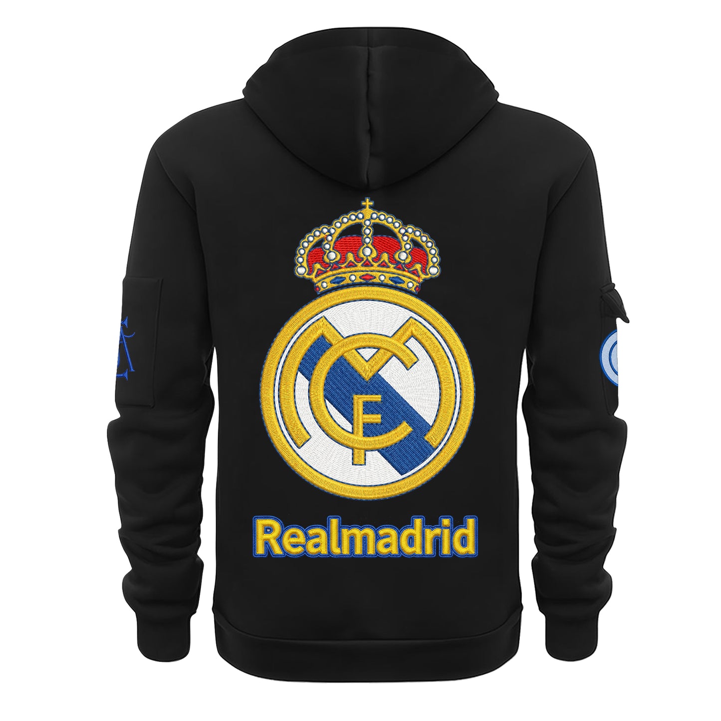 Personalized Real FC Embroidery Zip-Hoodie Cotton Jacket