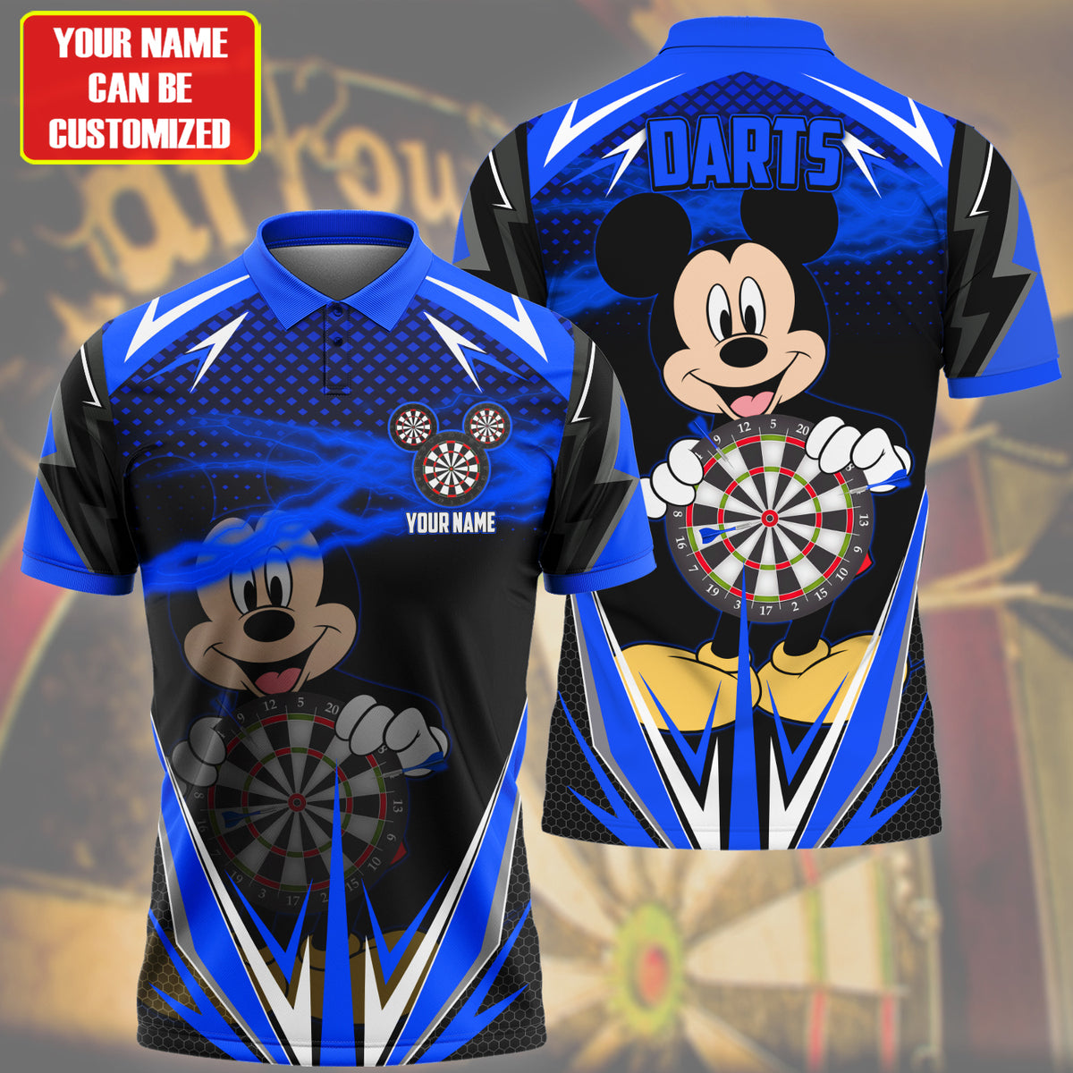 Personalized Name Mk Darts Q3 Blue Version All Over Printed Unisex Shirt Q140311