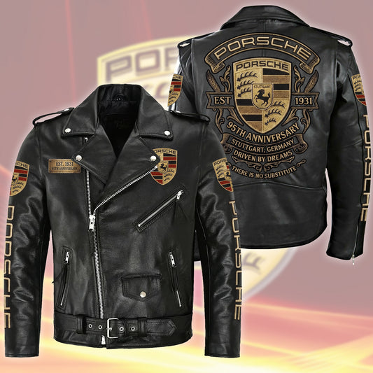 Pors 95th Anniversary Zipper Vintage Leather Jacket (1931-2026)