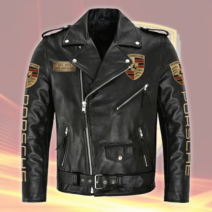 Pors 95th Anniversary Zipper Vintage Leather Jacket (1931-2026)