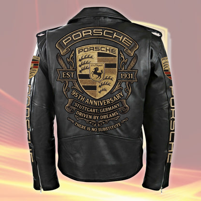 Pors 95th Anniversary Zipper Vintage Leather Jacket (1931-2026)