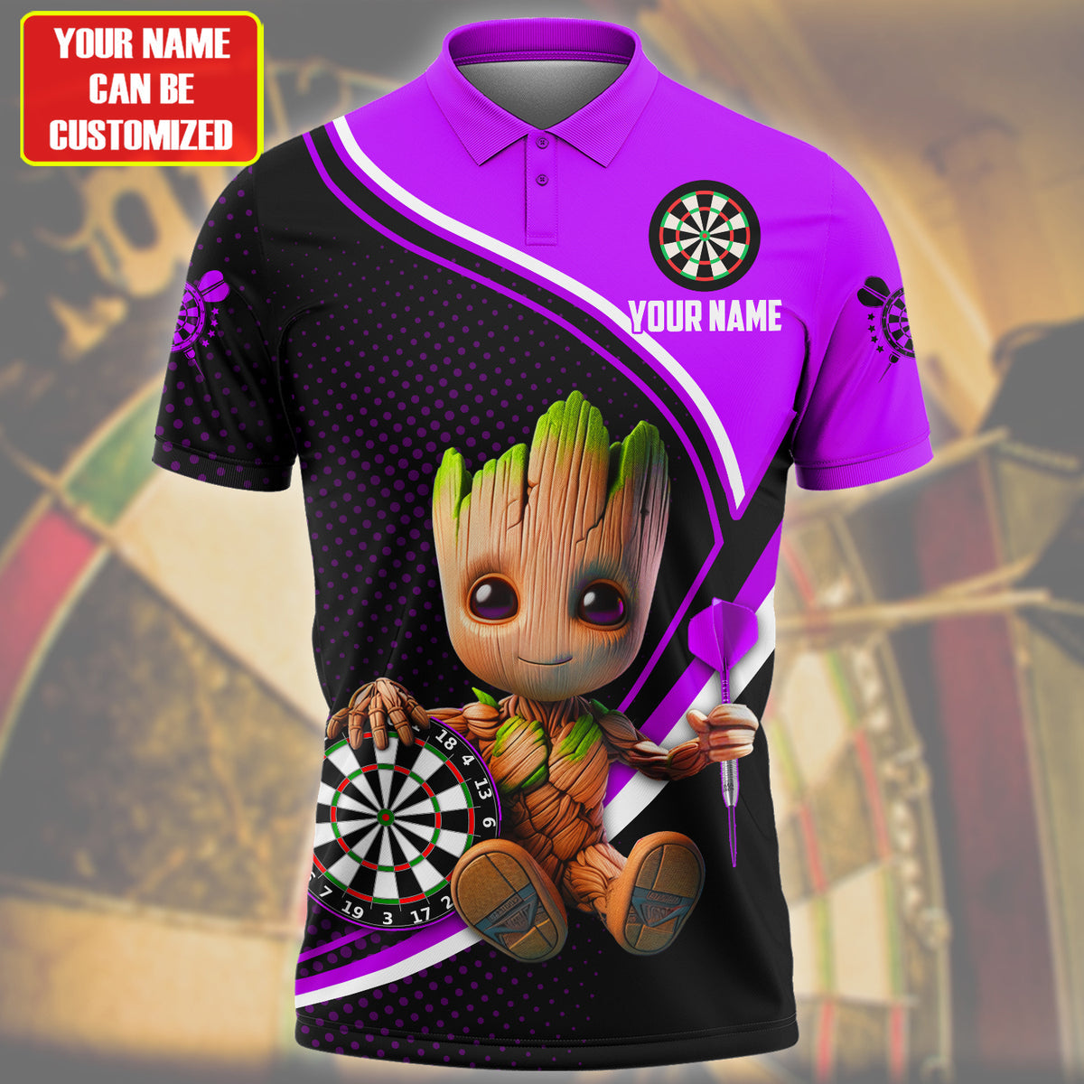 Personalized Name Purple Baby Gr Darts All Over Printed Unisex Shirt Q140603