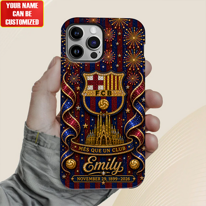 Barca FC Glitter- Personalized Barca Full Print Phone Case