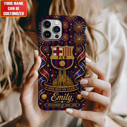 Barca FC Glitter- Personalized Barca Full Print Phone Case