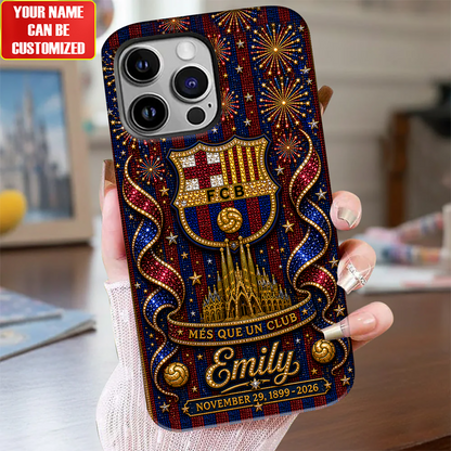 Barca FC Glitter- Personalized Barca Full Print Phone Case