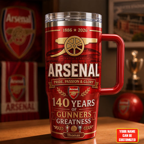 Arsenal Gunners Greatness Insulated Tumbler 30oz 40oz