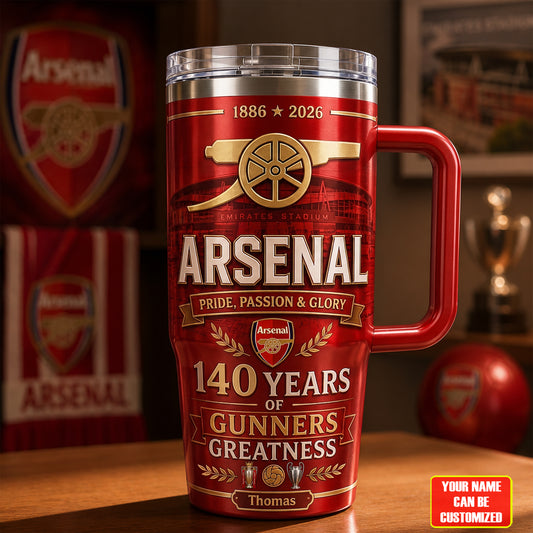 Arsenal Gunners Greatness Insulated Tumbler 30oz 40oz