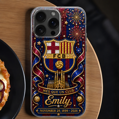 Barca FC Glitter- Personalized Barca Full Print Phone Case