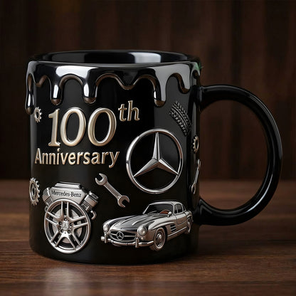 Merc 100th Anniversary Accent Mug , Cream Mug Gifts , Holiday Gifts