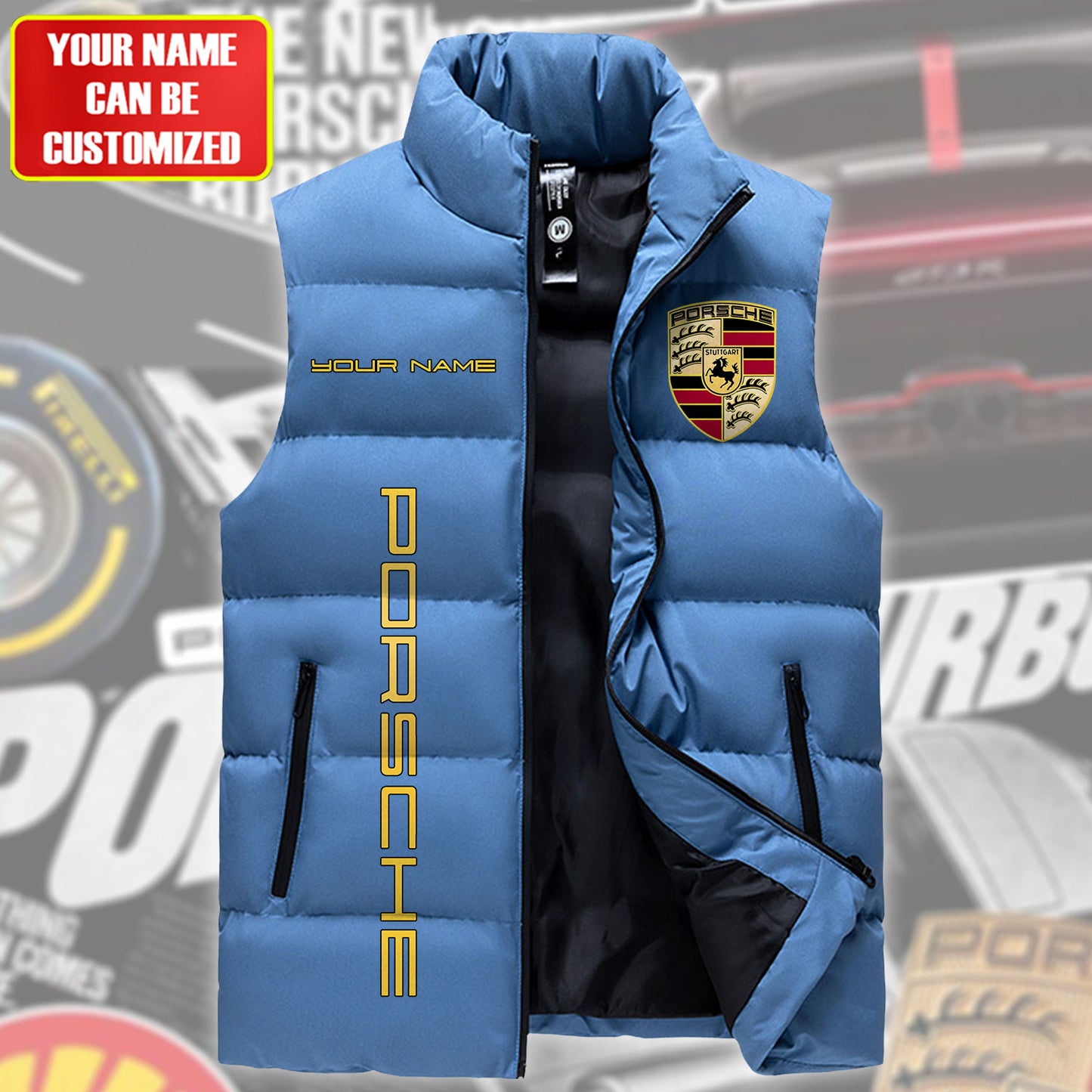 Personalized Pors Sleeveless Windproof Puffer Jacket