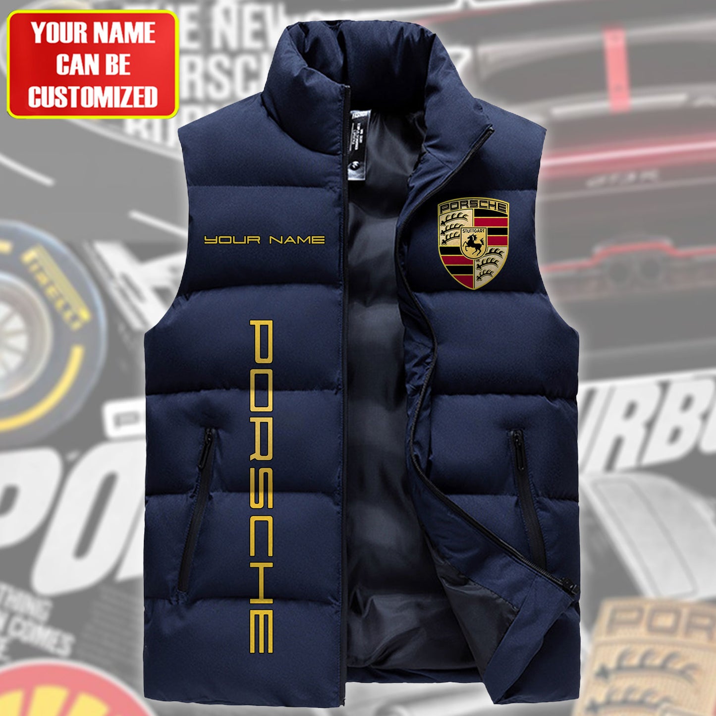 Personalized Pors Sleeveless Windproof Puffer Jacket