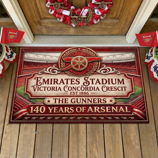 Arsenal Stadium 140th Anniversary Home Doormat (1886-2026)