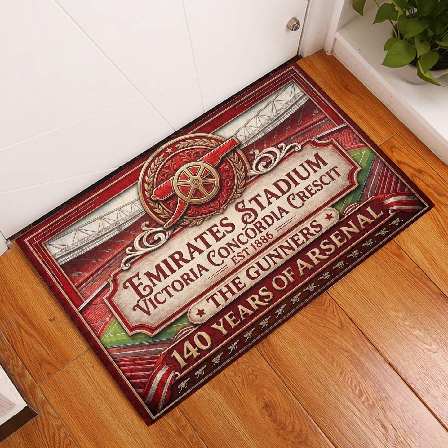 Arsenal Stadium 140th Anniversary Home Doormat (1886-2026)