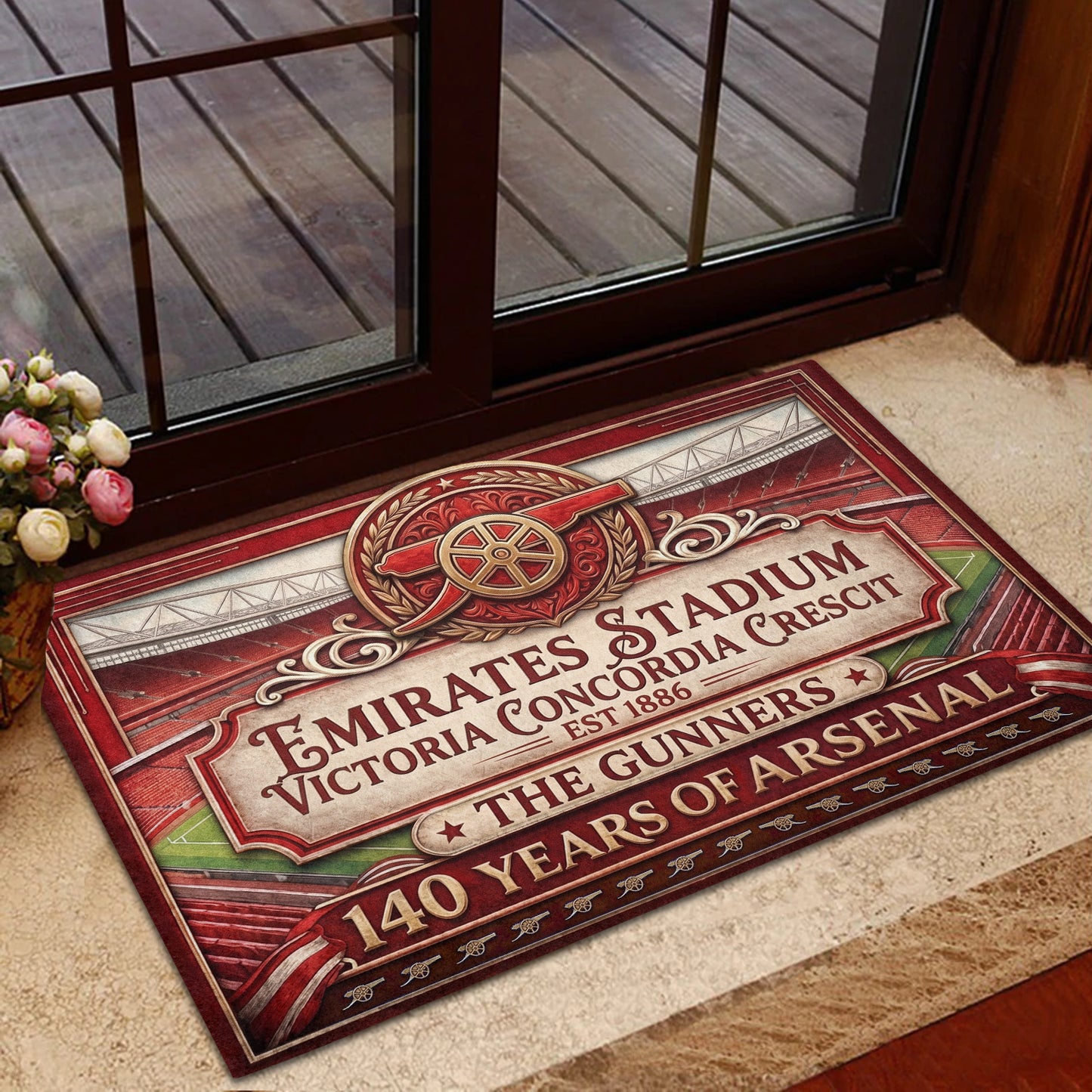 Arsenal Stadium 140th Anniversary Home Doormat (1886-2026)